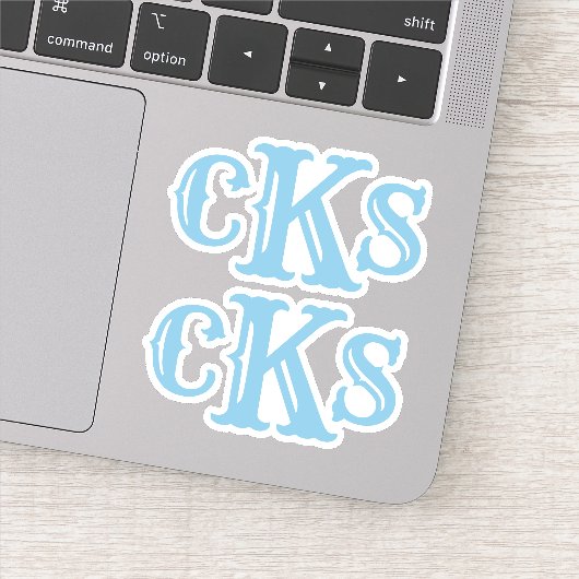 Monogramm-Aufkleber | Moderne Western - Erstmarken Aufkleber (Detail)