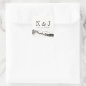 ⎥ Monogramm-Aufkleber Quadratischer Aufkleber (Tasche)