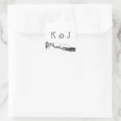 ⎥ Monogramm-Aufkleber Quadratischer Aufkleber (Tasche)