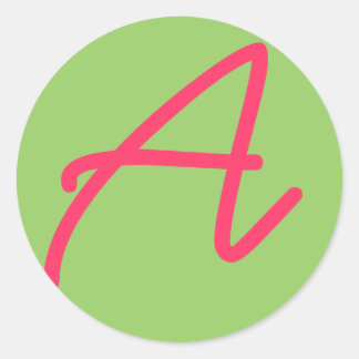 Monogramm-Aufkleber Runder Aufkleber