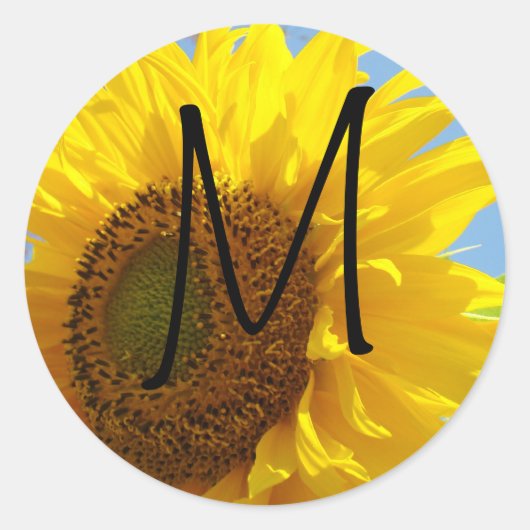 Monogramm Aufkleber Umschlag Aufkleber Buchstaben (Vorderseite)