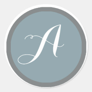 Monogramm-Aufkleber und Umschlag Aufkleber