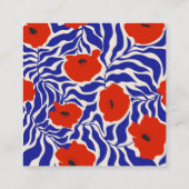 Monogramm-Aufruhekarte, Monogramm-Aufkleberkarten Quadratische Visitenkarte (Rückseite)