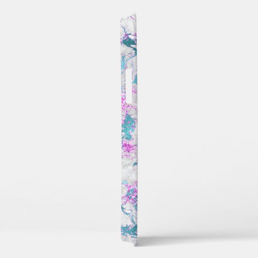 Monogramm aus Aquamarin rosa Silbermor Case-Mate iPhone Hülle (Rückseite / Rechts)