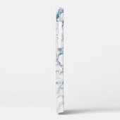 Monogramm aus Aquamarin rosa Silbermor Case-Mate iPhone Hülle (Rückseite / Links)