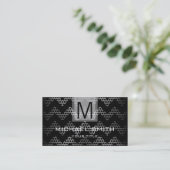 Monogramm aus beruflichem Edelstahl #6 Visitenkarte (Stehend Vorderseite)