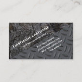 Monogramm aus Bio Holzkörnblech Visitenkarte (Rückseite)