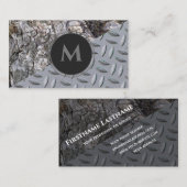 Monogramm aus Bio Holzkörnblech Visitenkarte (Vorne/Hinten)