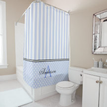 Monogramm aus blau-weißen Streifen