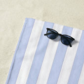 Monogramm aus blau-weißen Streifen Strandtuch (Beispiel)