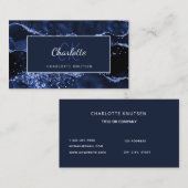 Monogramm aus Blauagat Visitenkarte (Vorne/Hinten)