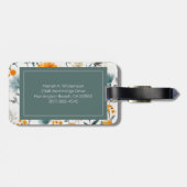 Monogramm aus Bohemischem Grau, Sage & Gold Gepäckanhänger (Rückseite horizontal)