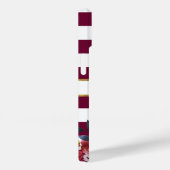 Monogramm aus Burgund und Gold Boho Floral Strips Case-Mate iPhone Hülle (Rückseite / Rechts)