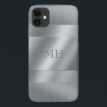 Monogramm aus cool gebürstetem Metall Case-Mate iPhone Hülle<br><div class="desc">Cooles,  elegantes und minimalistisches Design aus gebürstetem Metall-Look Smartphone Gehäuse können Sie Ihre Initialen hinzufügen,  zu denen es aussehen wird wie ein eingravierter Effekt.</div>