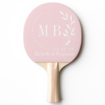 Monogramm aus der Mitte des Jahrhunderts mit rosa