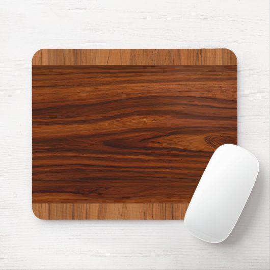 Monogramm aus dunkelbraunem Holz Mousepad (Mit Mouse)