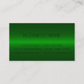 Monogramm aus Edelstahl, grün Visitenkarte (Rückseite)