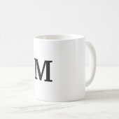Monogramm aus einfachem Gold, personalisiert Kaffeetasse (VorderseiteRechts)