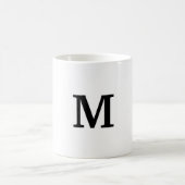 Monogramm aus einfachem Gold, personalisiert Kaffeetasse (Mittel)