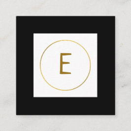 Monogramm aus einfachem Gold, personalisiert Quadratische Visitenkarte