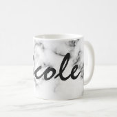 Monogramm aus feinem Marmor Kaffeetasse (VorderseiteRechts)