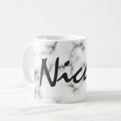 Monogramm aus feinem Marmor Kaffeetasse (Vorderseite Links)