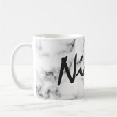 Monogramm aus feinem Marmor Kaffeetasse (Links)