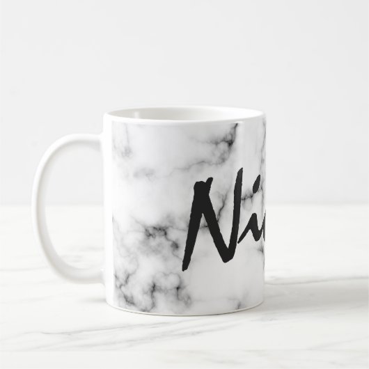 Monogramm aus feinem Marmor Kaffeetasse (Links)