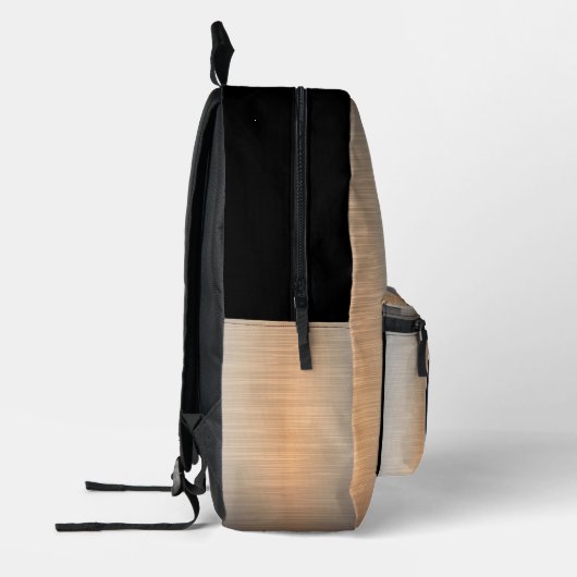 Monogramm aus gebürstetem Stahl Bedruckter Rucksack (Links)