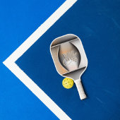 Monogramm aus gebürstetem Stahl Pickleball Schläger