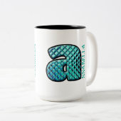 Monogramm aus Glas Zweifarbige Tasse (VorderseiteRechts)