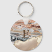 Monogramm aus Glitzer-Marmorstein Schlüsselanhänger (Vorderseite)