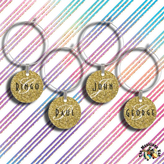 Monogramm aus Gold-Glitzer Konfetti