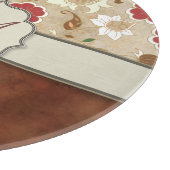 Monogramm aus Gold, Rot und Weiß Schneidebrett (Ecke)