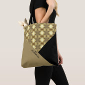 Monogramm aus Gold und Schwarz Tasche (Von Nahem)