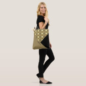 Monogramm aus Gold und Schwarz Tasche (Am Model)