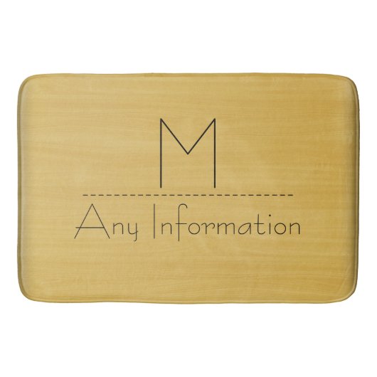 Monogramm aus Goldholz Badematte (Vorderseite)
