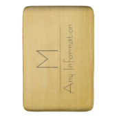 Monogramm aus Goldholz Badematte (Vorderseite Vertikal)