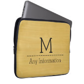 Monogramm aus Goldholz Laptopschutzhülle (Vorne Rechts)