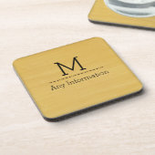 Monogramm aus Goldholz Untersetzer (Linke Seite)