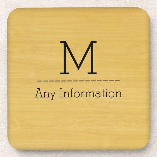 Monogramm aus Goldholz Untersetzer (Vorderseite)