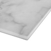 Monogramm aus grauem Marmor und Holzfamilien  Schneidebrett (Ecke)