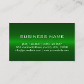 Monogramm aus grünem Edelstahl Visitenkarte (Rückseite)