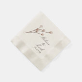 Monogramm aus handgezogenen Baumwollsorten Serviette (Ecke)