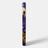 Monogramm aus lila Abstraktem Marmor Case-Mate iPhone Hülle (Rückseite / Links)