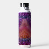 Monogramm aus lila Glitzer mit Pinselstrich Trinkflasche (Links)