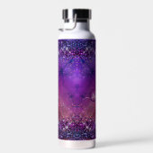 Monogramm aus lila Glitzer mit Pinselstrich Trinkflasche (Rechts)