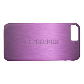 Monogramm aus lila metallisch gebürstetem Aluminiu Case-Mate iPhone Hülle (Rückseite (Horizontal))