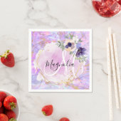 Monogramm aus Lila, rosa und goldfarbenem Rainbow- Serviette (Beispiel)