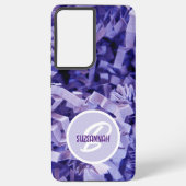Monogramm aus lila zerknittertem Papier Samsung Galaxy Hülle (Rückseite)